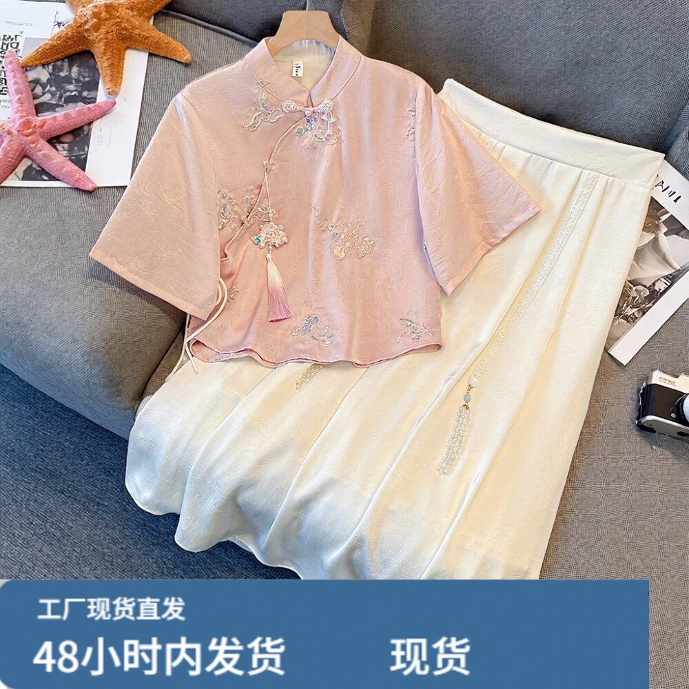 新中式养生馆工作服夏季美容院技师服高端SPA制服茶楼茶艺师套装