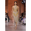 复古盖茨比风金色高领珠串流苏亮闪闪晚礼服 美式 Zuhair Murad