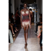 红色渐变钉珠抹胸修身 Zuhair Murad 显瘦派对小礼服结婚敬酒服