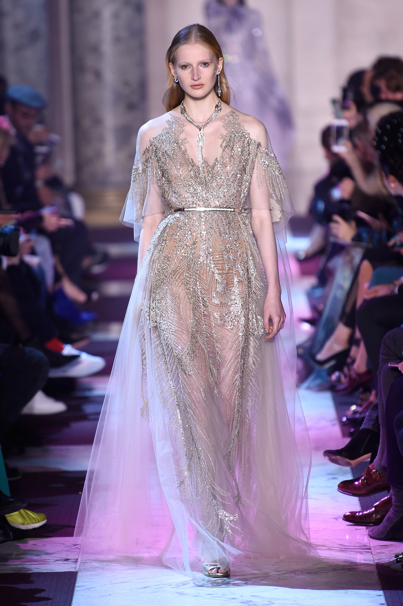 10年老店 香槟金色刺绣晚礼服中袖披肩演出表演聚会晚会敬酒服