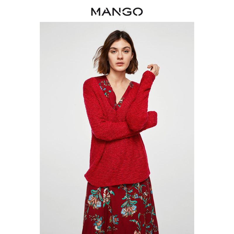 MANGOÅ®×°2018´ºÏÄпî¿íËÉVÁ쳤ÐäëÒ ʱÉÐÕëÖ¯ÉÀ23093606