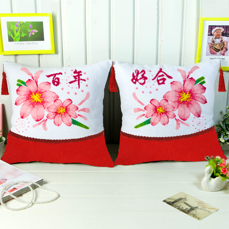 十字绣自己绣可定制抱枕车用沙发中国风2021新款线绣手工刺绣