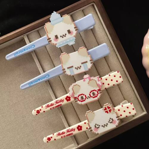 奶油蓝猫咪大号鸭嘴夹可爱百搭