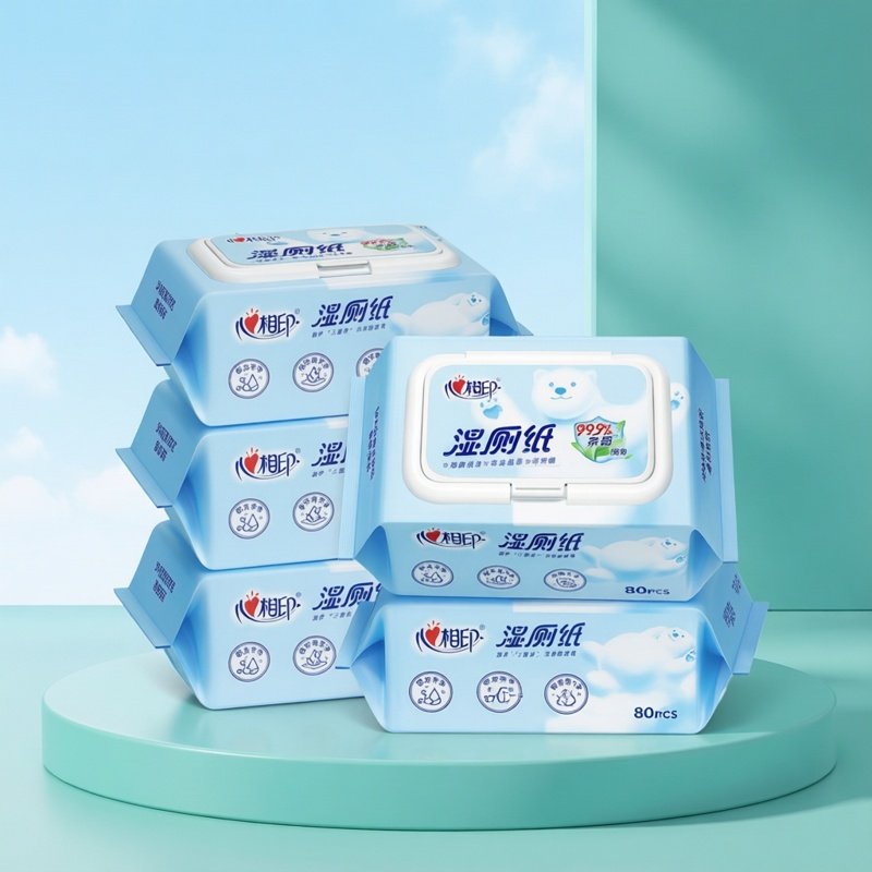 心相印温和不刺激湿厕纸80抽5包家庭成人屁屁清洁护理湿厕纸家用,洗护清洁剂/卫生巾/纸/香薰,衣物去污湿巾,淘宝优惠券,粉丝福利购,淘宝优惠卷