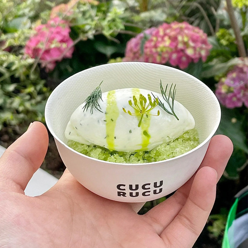 可降解一次性纸浆小纸碗甜品杯
