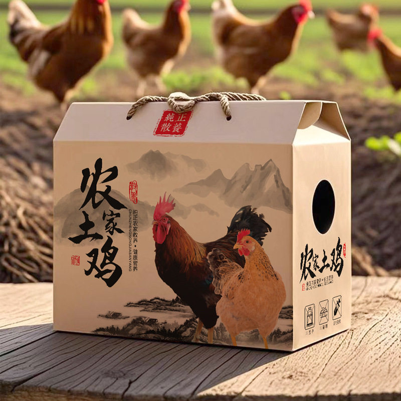 土鸡包装盒礼盒公鸡礼品盒装