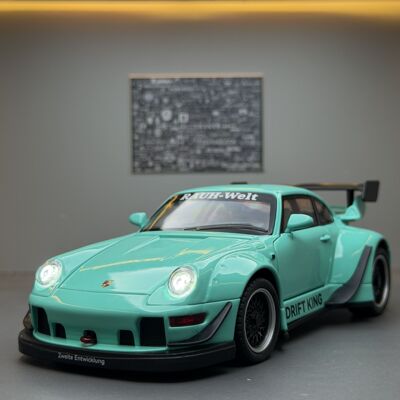 新款嘉业合金车模1:22保时婕993RWB跑车声光儿童玩具模型摆件