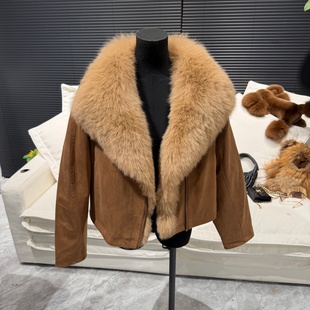 ”冬日暖阳“2025冬季新款狐狸毛皮草外套女鹅绒羽绒服大衣年轻款