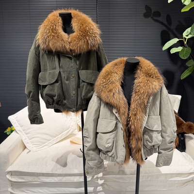 2025新款貉子毛皮草外套女