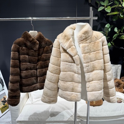 2025新款进口雷克斯獭兔毛皮草外