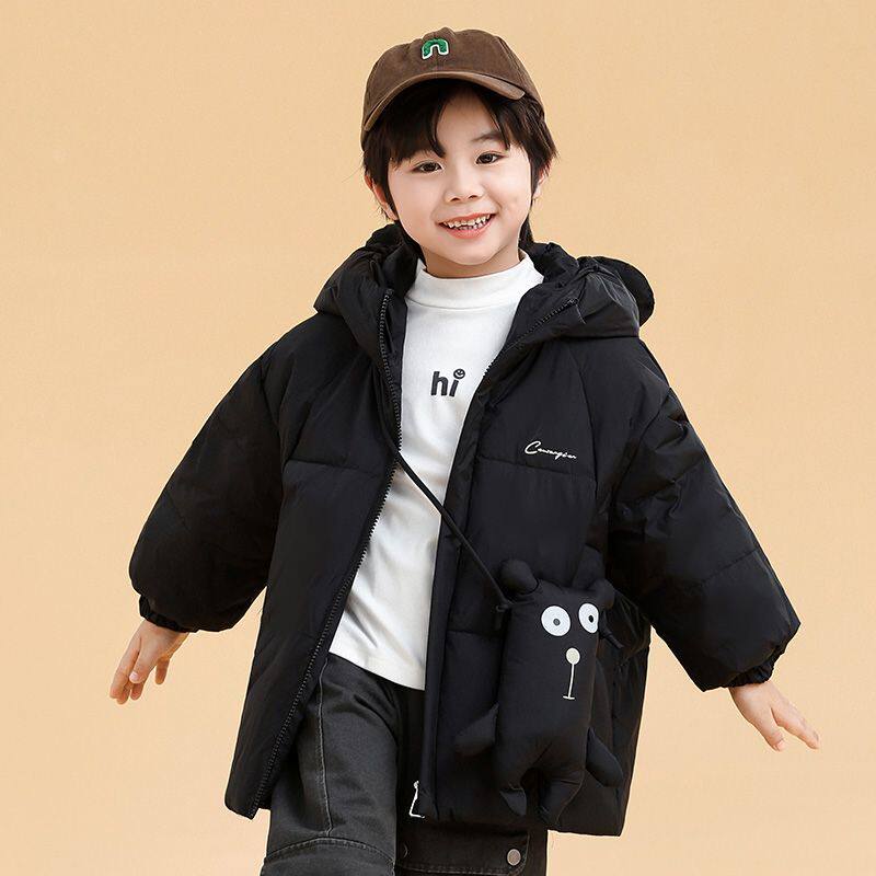 正品亲子小童鸭绒新款儿童宝宝羽绒服中长款冬季女童外套加厚保暖