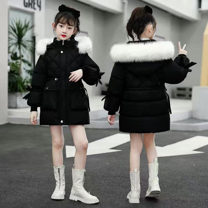 正品亲子女大童冬季加厚羽绒棉服