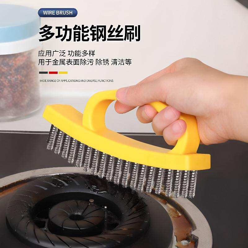 不锈钢镀铜钢丝刷缝隙除锈清洁刷