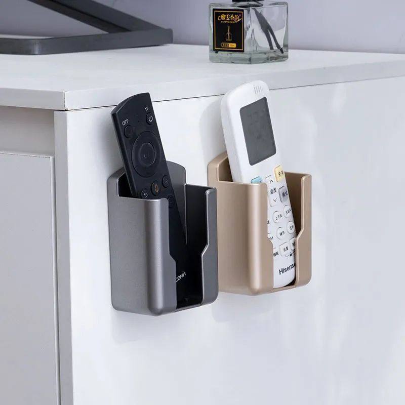 免打孔遥控器收纳盒架卫生间墙上固定挂墙空调电视整理盒实用