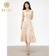 知性优雅千金风连衣裙女 新品 百丝法式 甜系碎花吊带长裙2025夏季