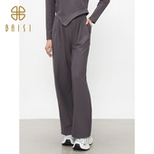 百丝BCVOGA简约百搭通勤链条长裤 女 休闲宽松阔腿裤 2024秋季 新品