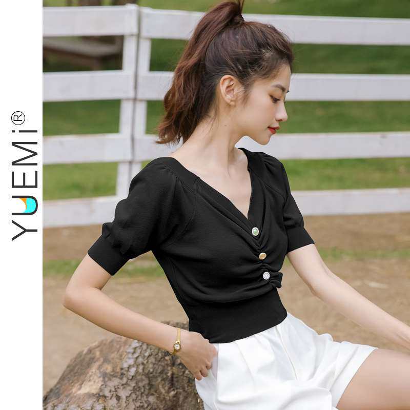 V-neck Short sleeved Blouse 2020 Korean Edition Self cultivation Western style colour Waist fold Borneol Sweater jacketin the Play mode/Anime/Periphery/cos/Board games ,  Cosplay Apparel/Props/Service ,  Cosplay Women  category - from Buy2taobao.com to provide professional Taobao agent buy service