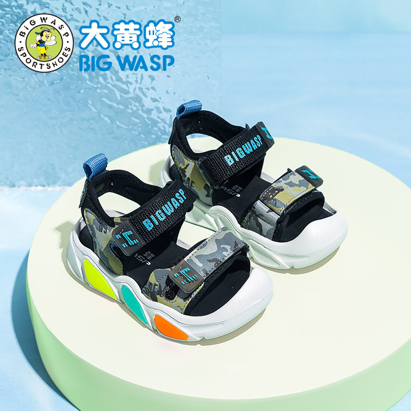 大黄蜂夏季新款男宝宝学步鞋凉鞋小童防滑沙滩鞋机能鞋时尚凉鞋子