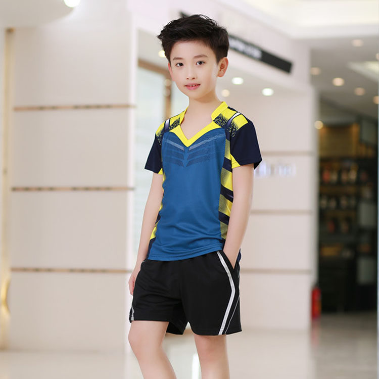 羽毛球服儿童装男童女速干透气排球衣运动学校小学生孩子乒乓球衣