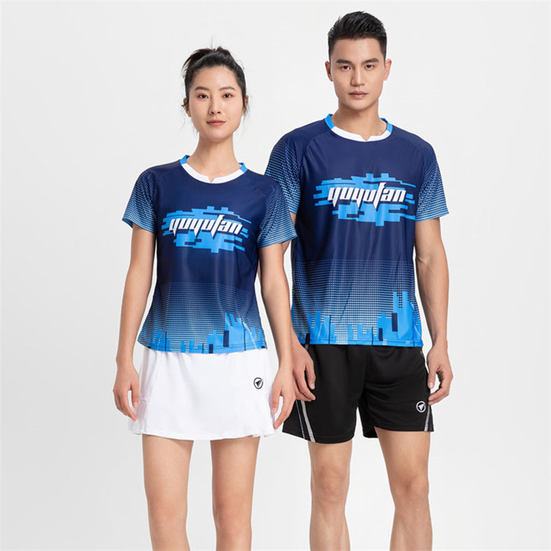 新品2023新款羽毛球服套装定制速干网球男女夏运动半袖T恤乒乓球