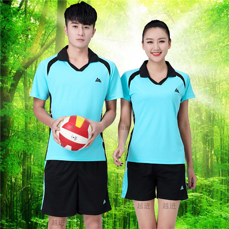 羽毛球服男女夏快干透气排球服印字宽松网球运动比赛训练乒乓球服