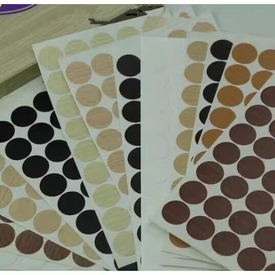 墙上深灰螺丝孔贴衣柜螺丝孔贴纸粘墙木纹美容装饰贴橱柜锁扣餐厅