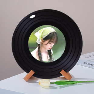 虞书欣可定制高档黑胶唱片摆件杂志架电视龛桌面摆件创意生日礼物