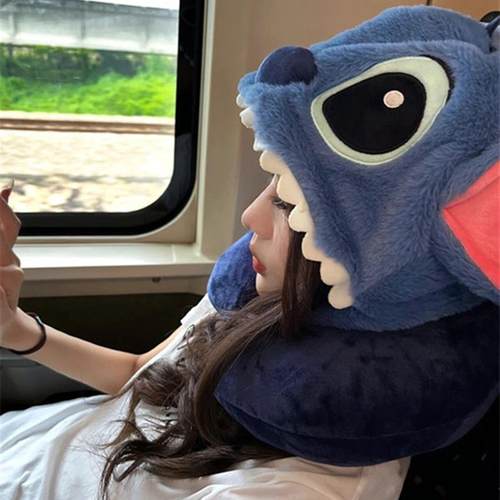 U型护颈枕睡觉神器带帽子史迪奇