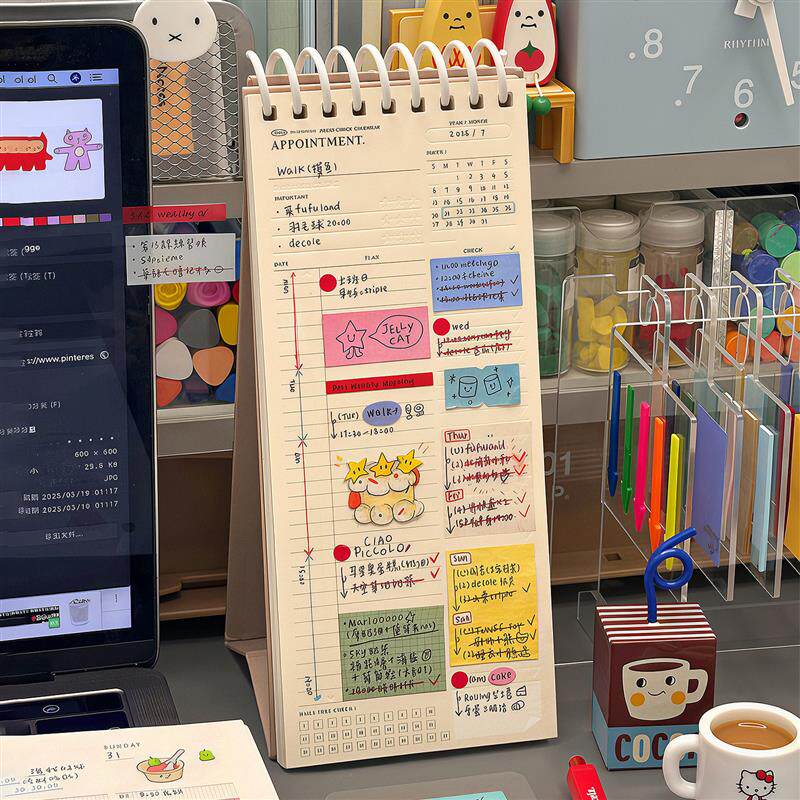 可立式计划本桌面todolist学习计划每日一页台历初高中生日程计划