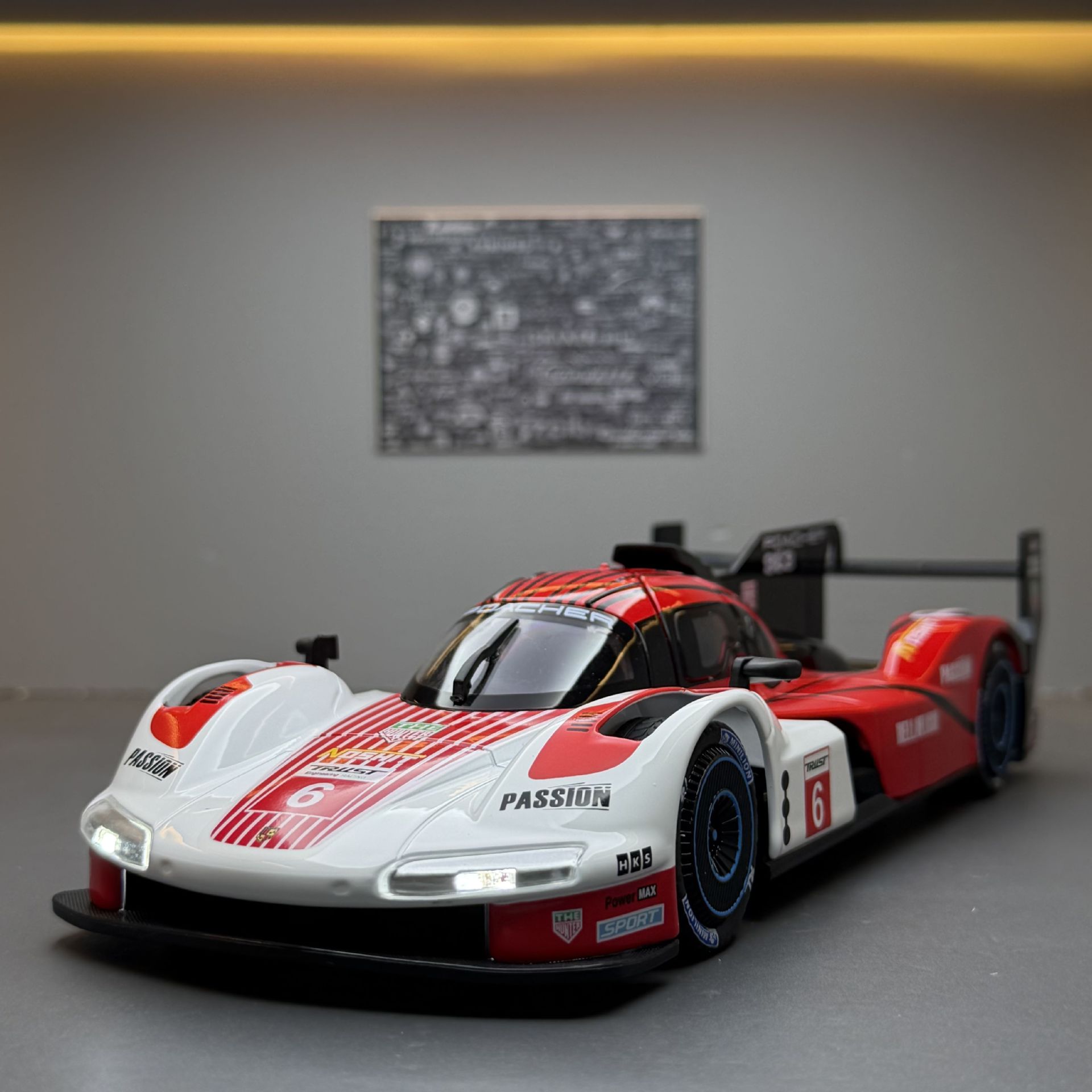 嘉业合金车模1比22赛道版963赛车声光回力玩具车儿童模型摆件代发