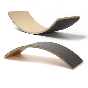 【源头厂家】ins木质平衡板儿童滑梯玩具瑜伽室内健身器材弯曲板