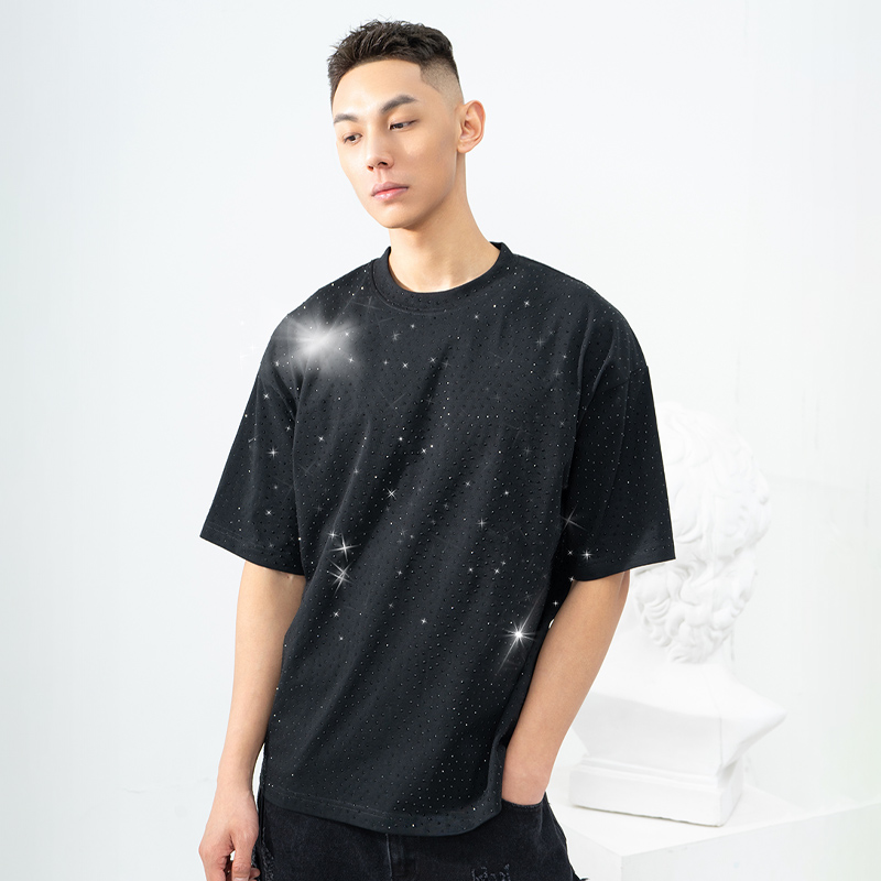 CLP满天星闪钻烫钻T恤短袖