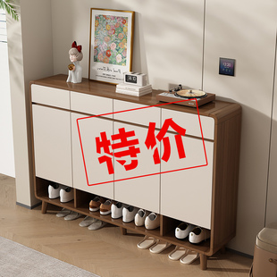 柜家用门口靠墙玄关收纳储物柜一体小户型入户门口实木鞋 鞋 柜子