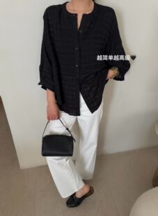 女装 衬衫 BF正品 单排扣圆领长袖 防晒衣 时尚 欧洲站2026年春夏新款