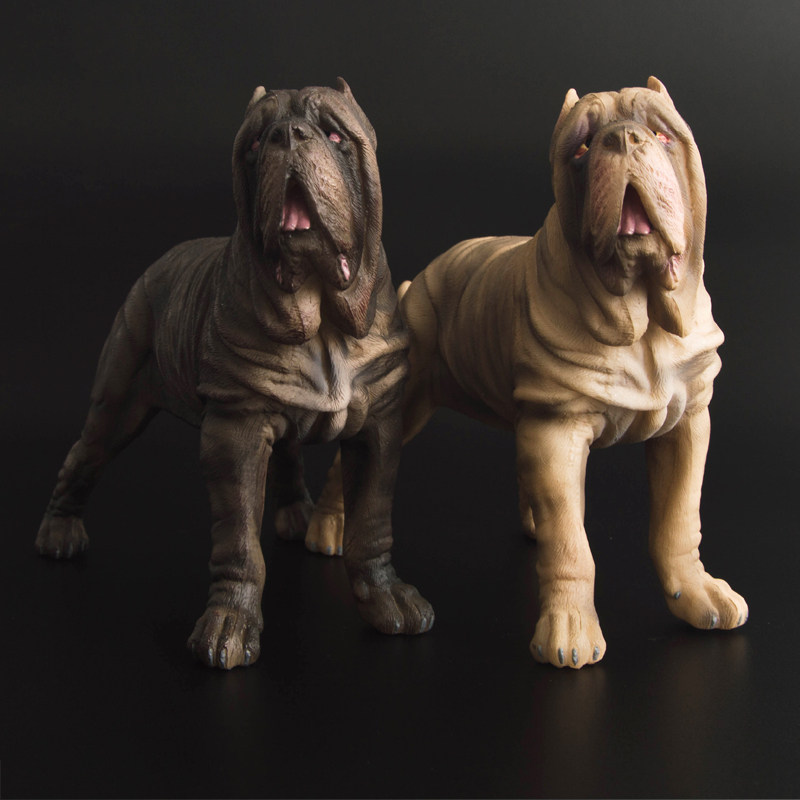 儿童仿真动物模型玩具狗宠物犬纽波利顿獒犬恶犬猛犬家庭摆件礼物