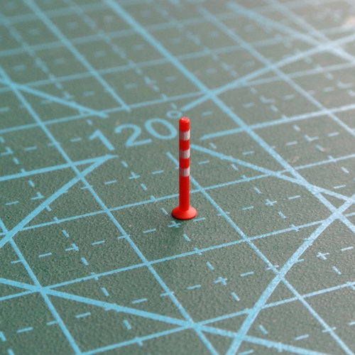 1:64防撞警示柱安全桩车模型室外街道旁场景配件缩微道具拍照摆件