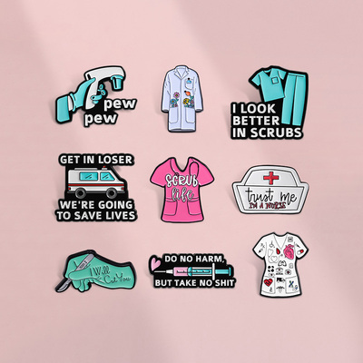 医学生护士服可爱救护车徽章医学生饰品礼物金属徽章固定衣服胸章