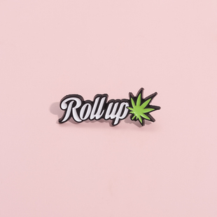绿叶英文俚语胸针卡通金属徽章衣服包包别针配饰小饰品勋章挂件