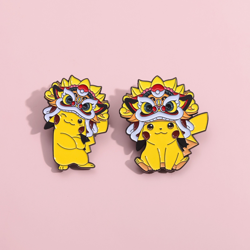 国潮中国风狮子皮卡丘动漫周边