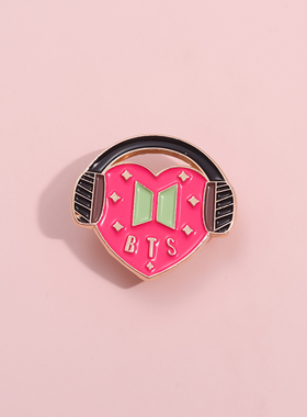 BTS防弹少年团卡通金属胸针男女学生礼物背包扣针配饰勋章挂件