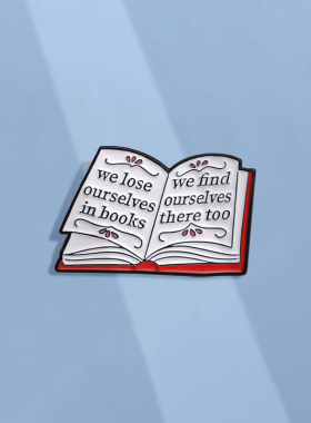 我们在书中迷失自我我们也在书中找到自我胸针鼓励阅读金属徽章