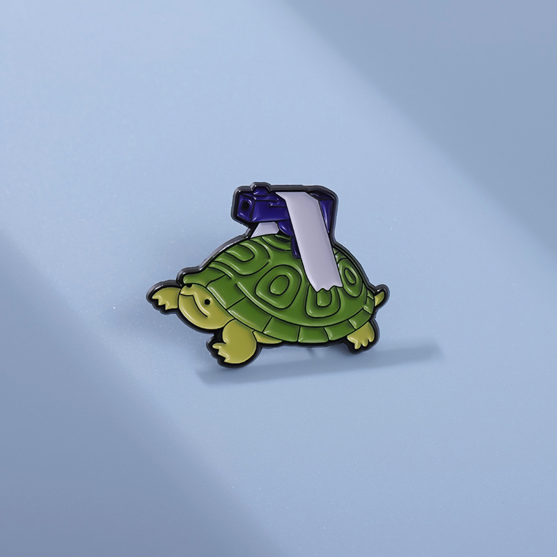 绿色乌龟胸针可爱日系金属徽章