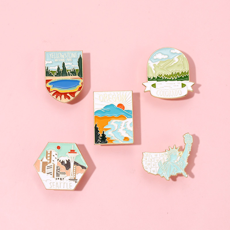文创风景胸针设计感小众旅游团纪念金属徽章别针配饰书包装饰勋章,饰品/流行首饰/时尚饰品新,胸针,淘宝优惠券,粉丝福利购,淘宝优惠卷