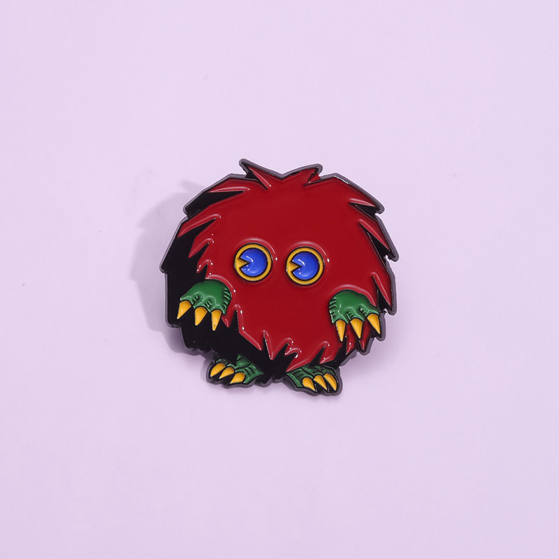 新款卡通动漫游戏王栗子球配饰胸针丑萌书包背包红色金属徽章扣针