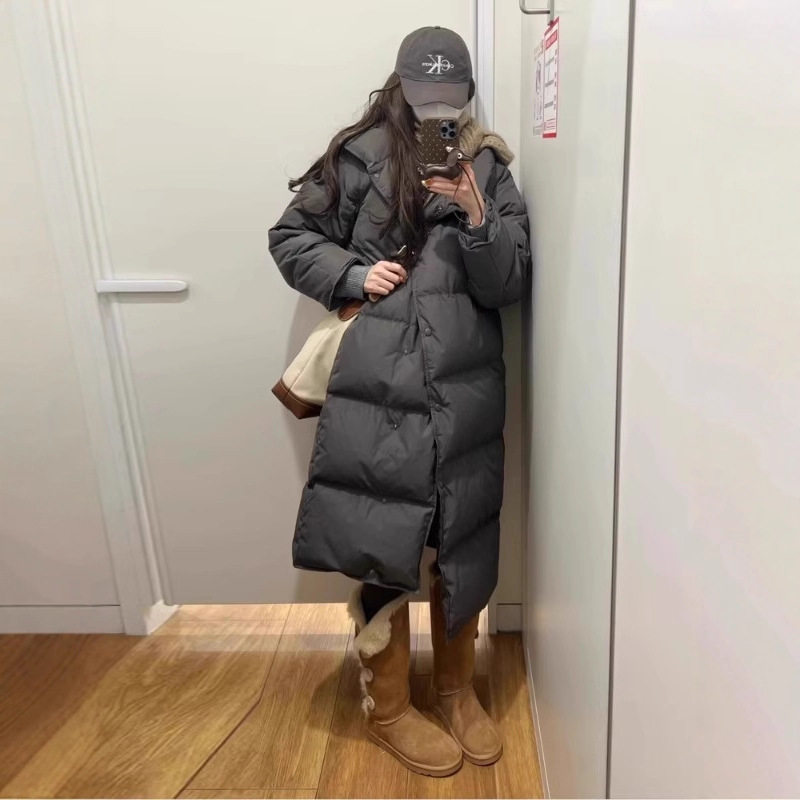 大码女装2025冬季新款胖mm时尚宽松显瘦长款过膝白鸭绒羽绒服外套,女装/女士精品,大码羽绒服,淘宝优惠券,粉丝福利购,淘宝优惠卷