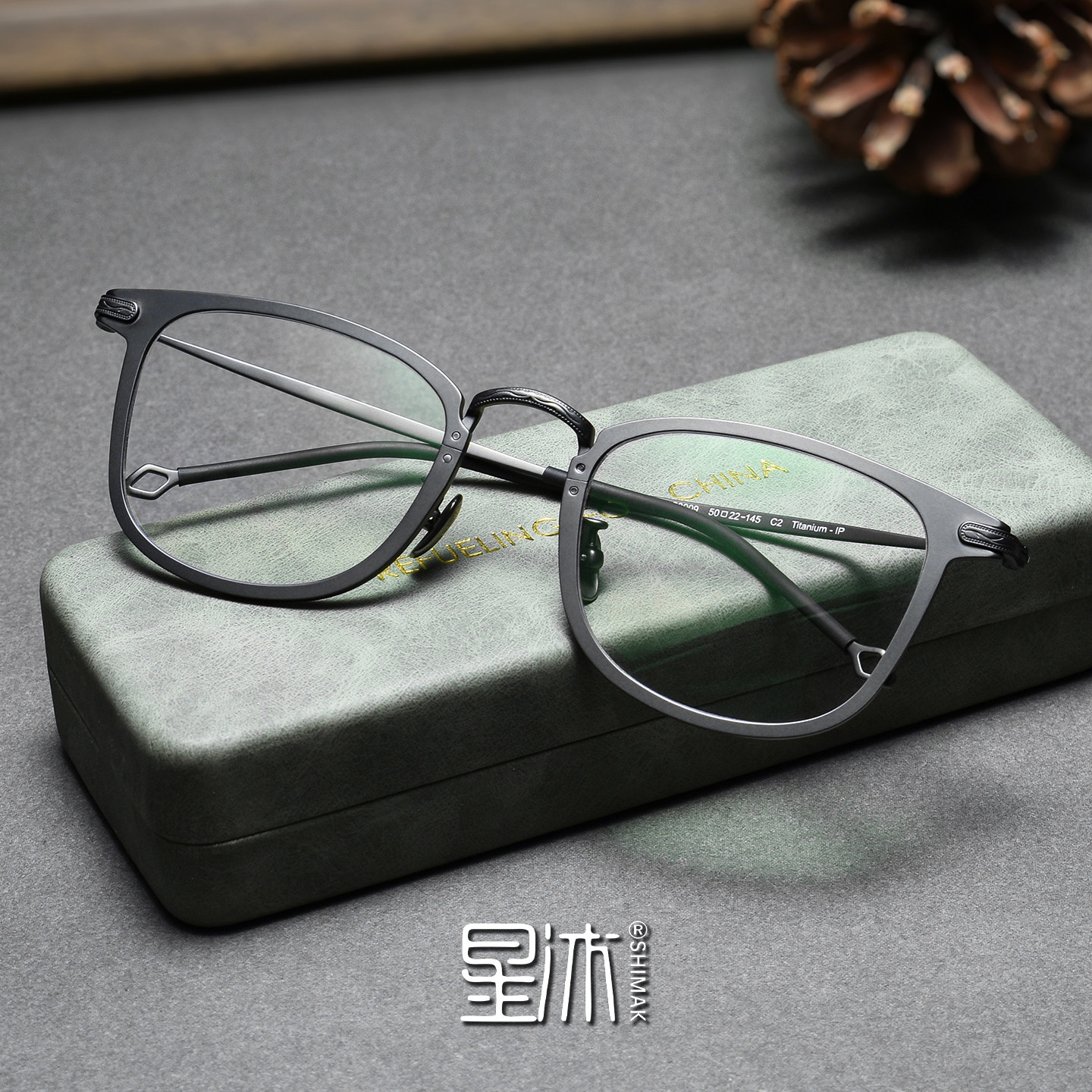 复古超轻纯钛眼镜框男款方形大脸商务港风防蓝光可配镜余文乐同款