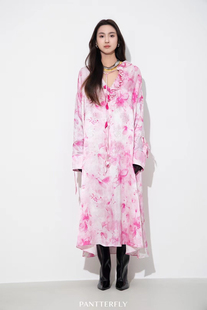 套装 设计师品牌PANTTERFLY2024春夏系列粉色连衣裙衬衫