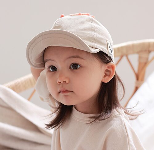applecat棉鸭舌帽软檐婴儿童帽子