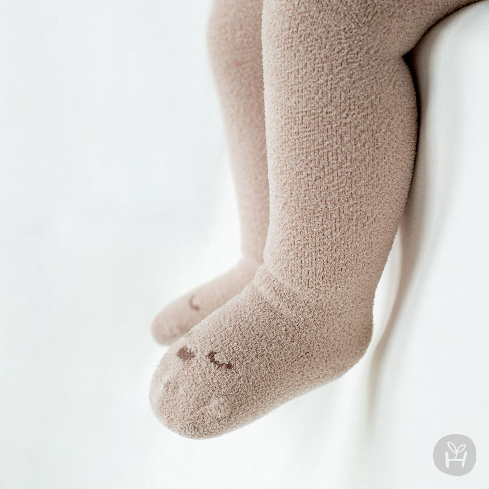韩国进口婴幼儿童秋冬保暖可爱袜子男女宝宝珊瑚绒防滑打底连裤袜