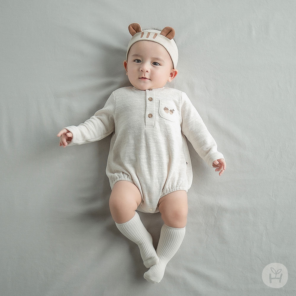 韩国进口男女宝宝可爱连身哈衣满月爬服婴幼儿百天周岁拍照童装